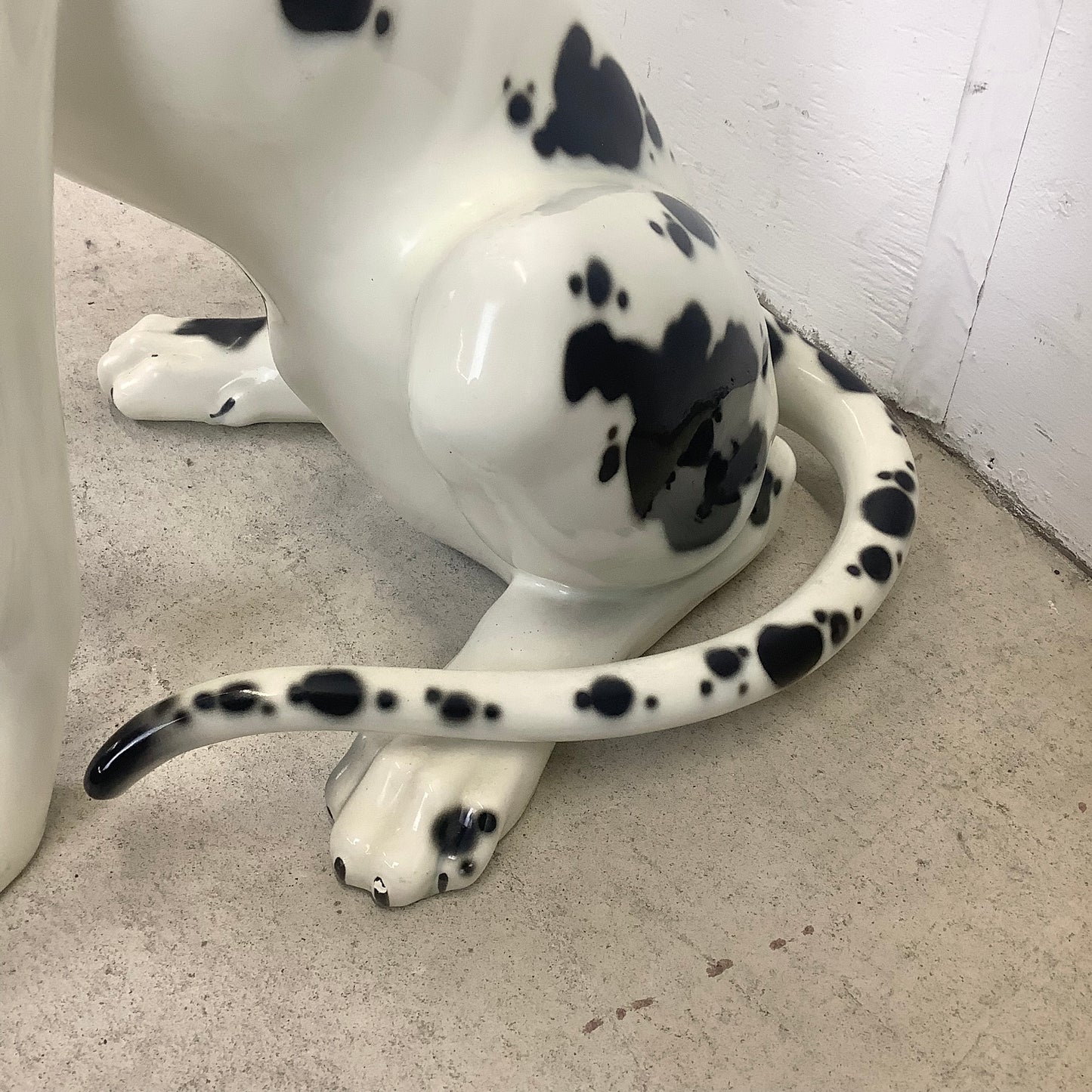 Vintage Hand-Painted Great Dane Dog Ceramic Statue
