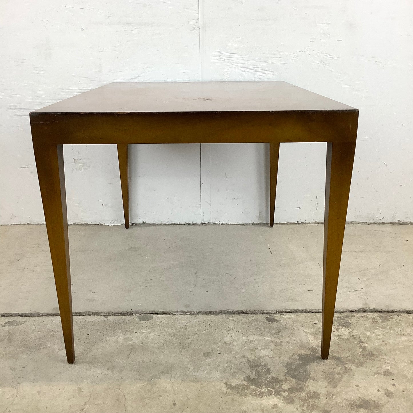 Mid-Century Tall Wooden End Table