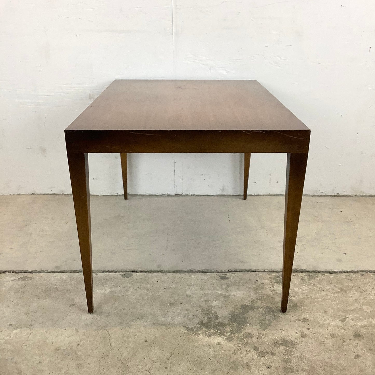 Mid-Century Tall Wooden End Table