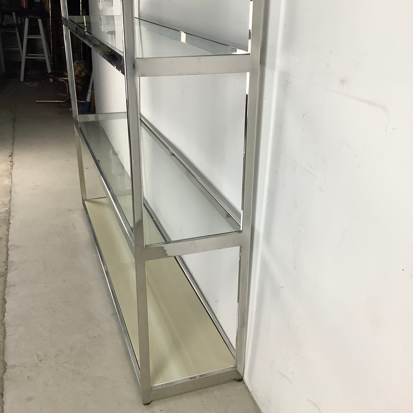 Chrome Mid-Century Etagere With Five Shelves