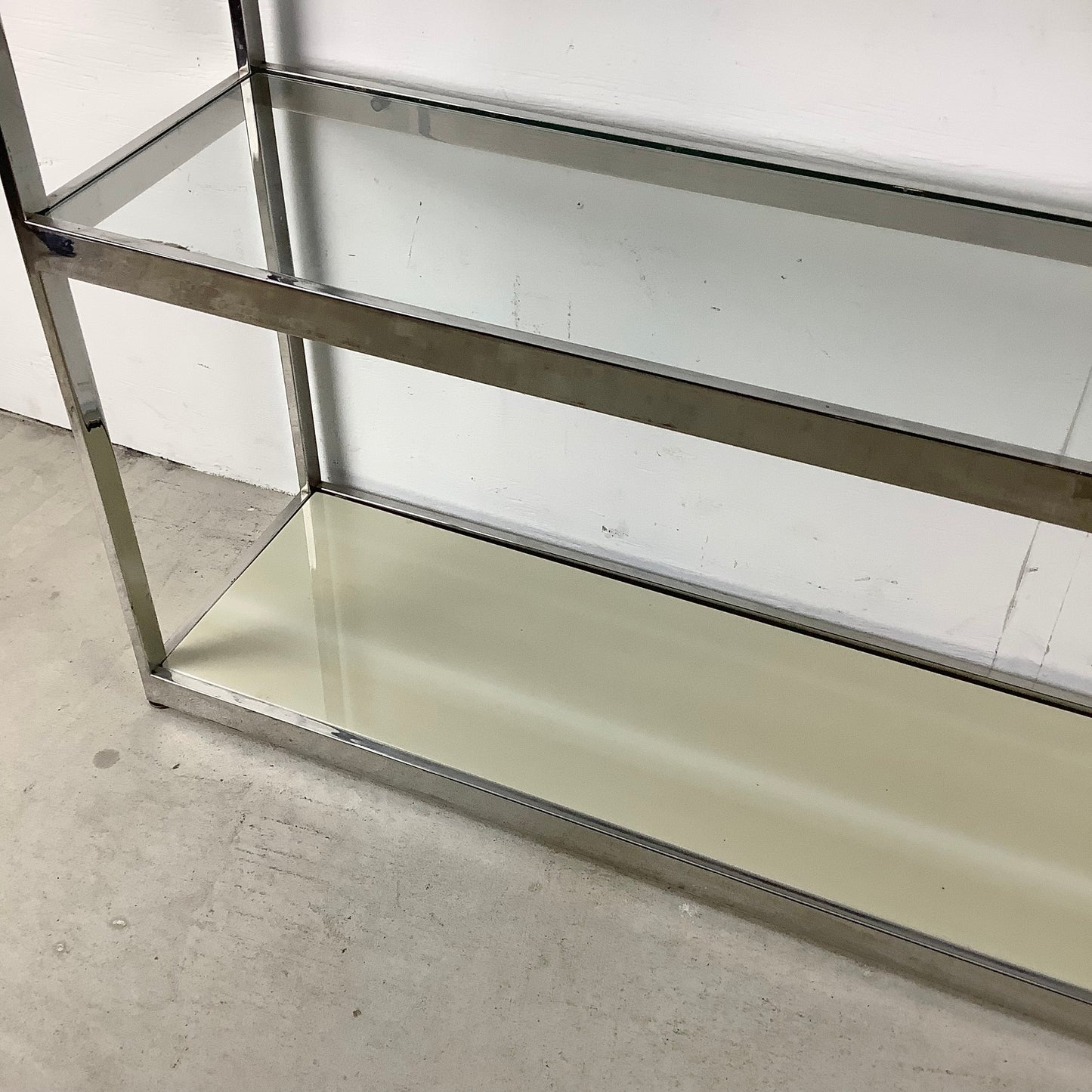 Chrome Mid-Century Etagere With Five Shelves
