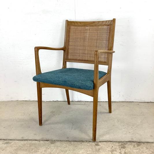 Vintage Mid-Century Cane Back Armchair