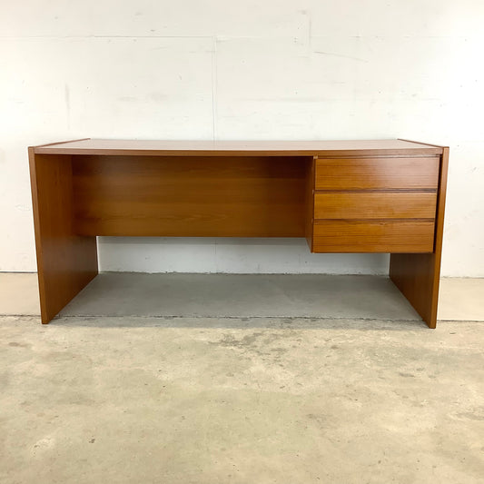 Large Scandinavian Modern Teak Office Desk
