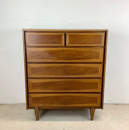 Mid-Century Modern Highboy Dresser by American of Martinsville