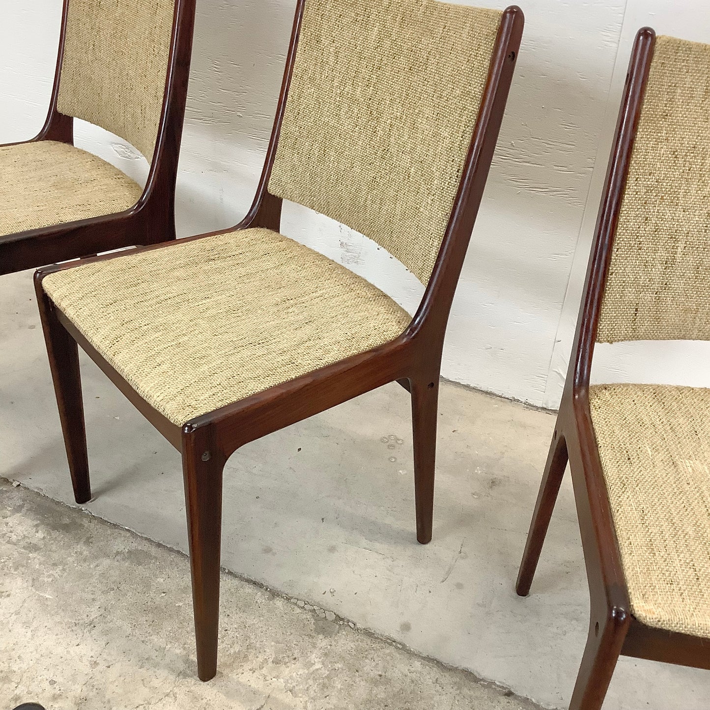 Vintage Modern Rosewood Dining Chairs- Set of Four