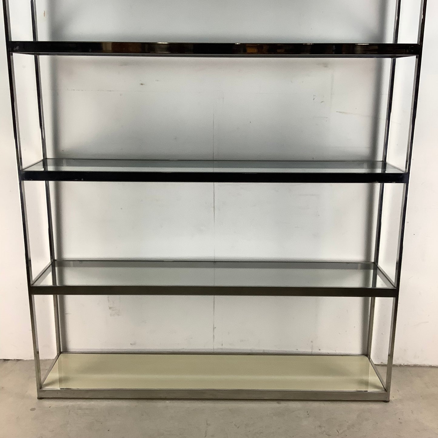 Chrome Mid-Century Etagere With Five Shelves
