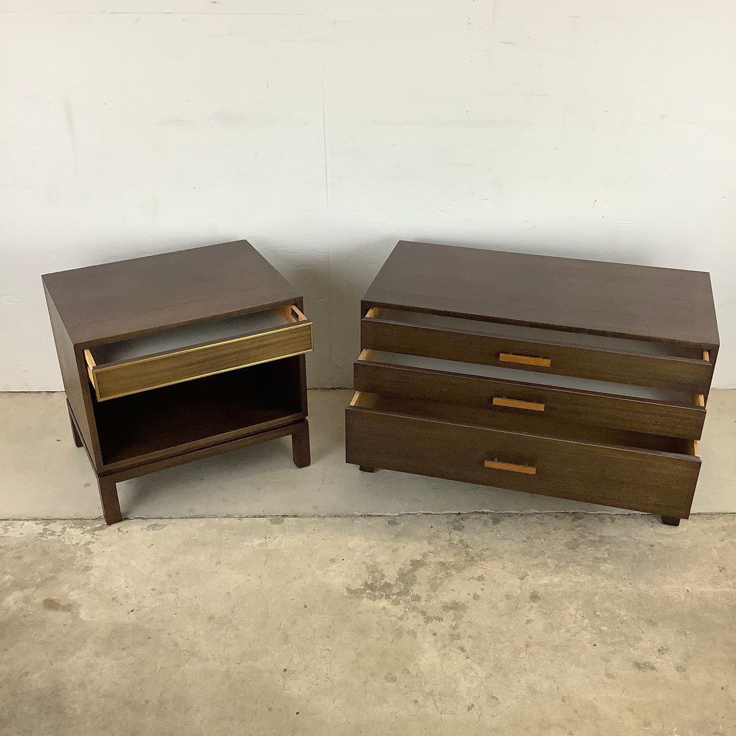 Signed Set of Two Harvey Probber Bedside Tables- Nightstand & End Table