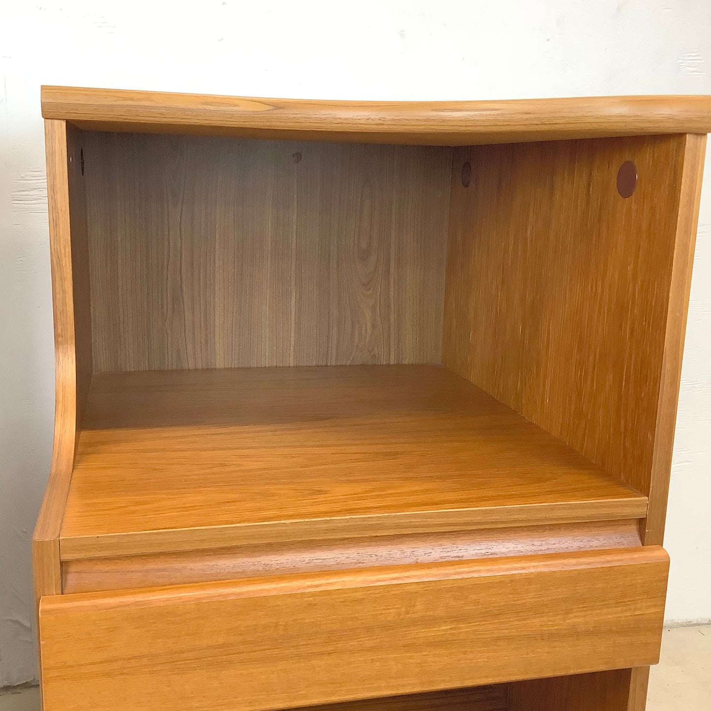Pair Vintage Modern Teak Nightstands