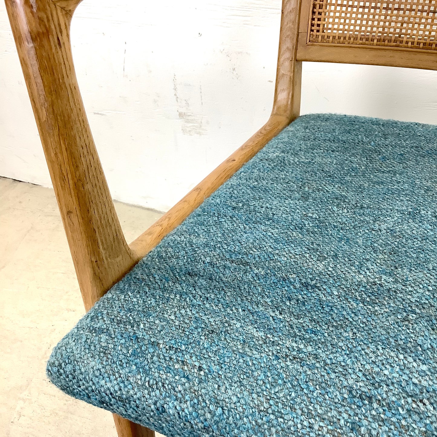 Vintage Mid-Century Cane Back Armchair