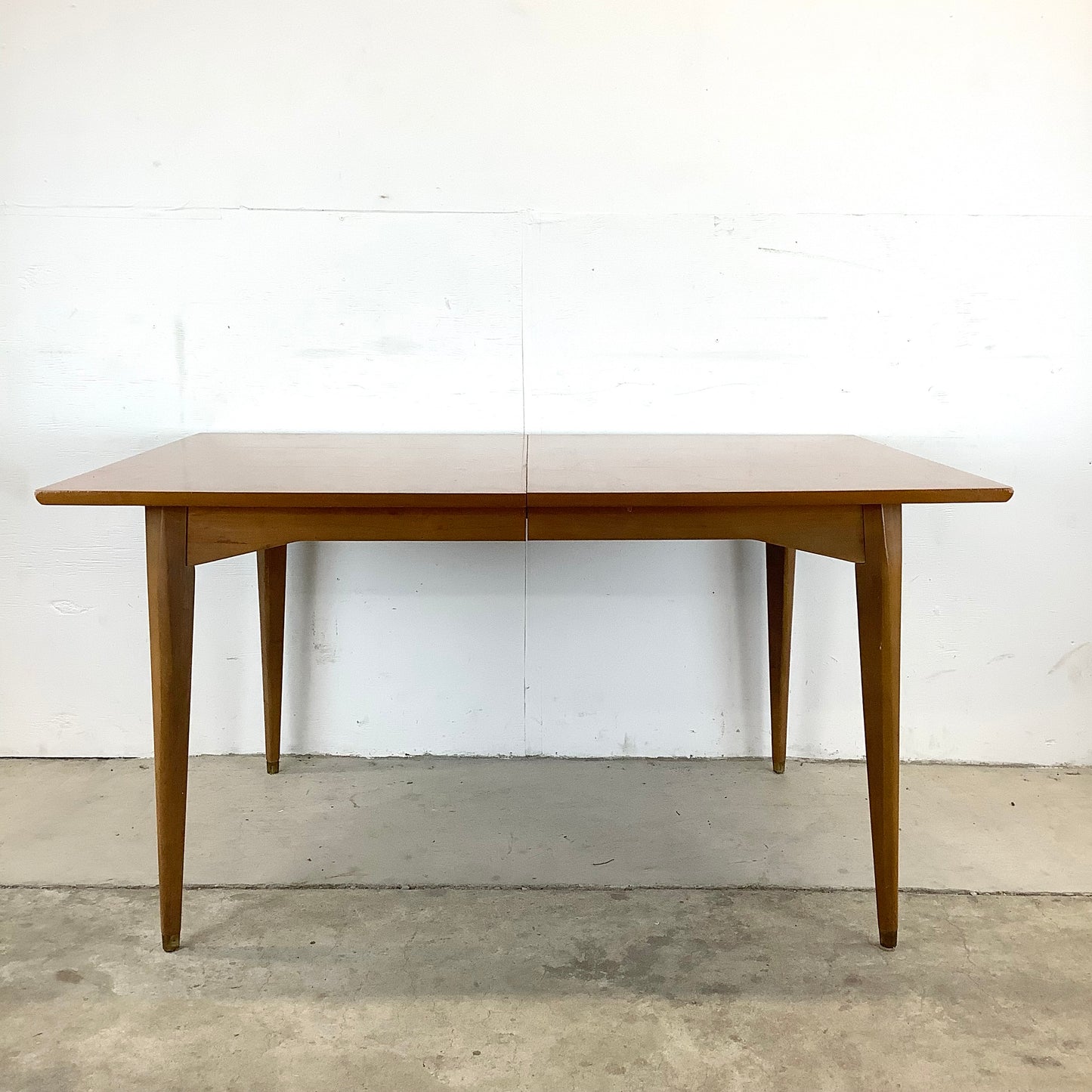 Mid-Century Dining Table With One Leaf