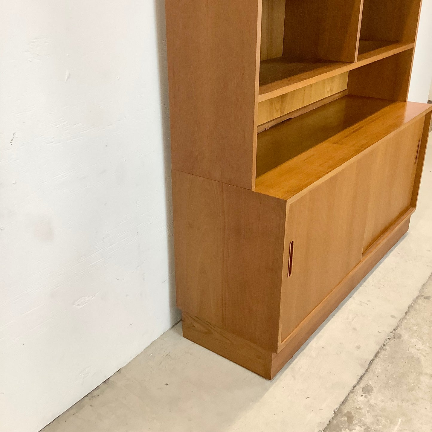 Scandinavian Modern Teak Bookcase With Cabinet by Poul Hundevad