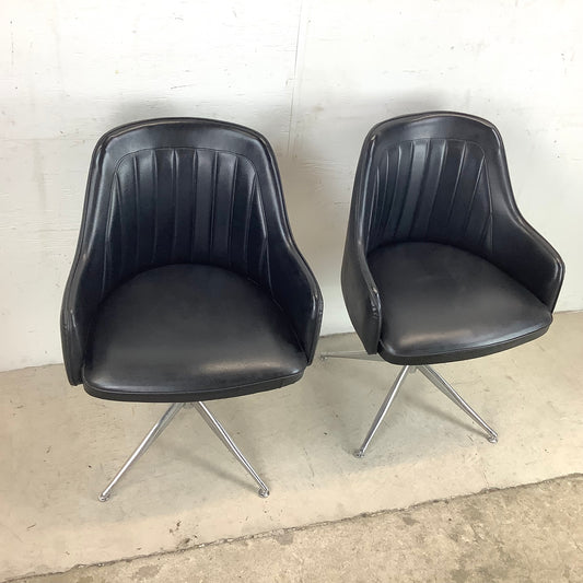 Pair Mid-Century Swivel Chairs by Viko Baumritter