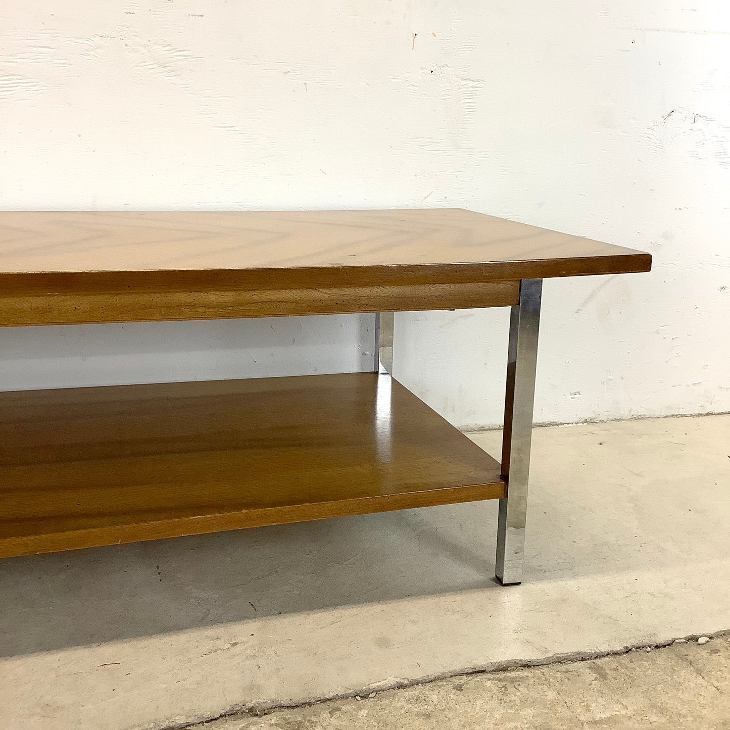 Long Mid-Century Two Tier Coffee Table
