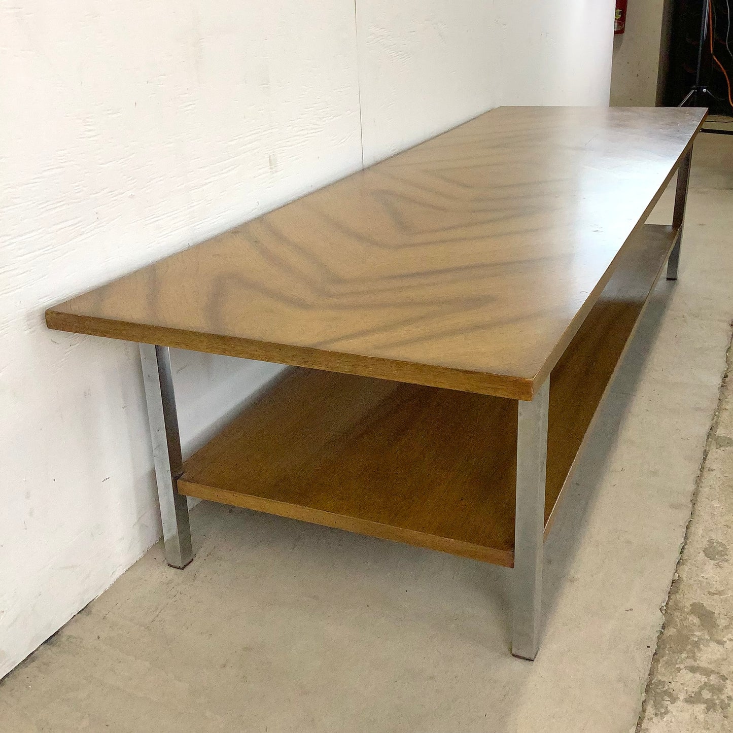 Long Mid-Century Two Tier Coffee Table