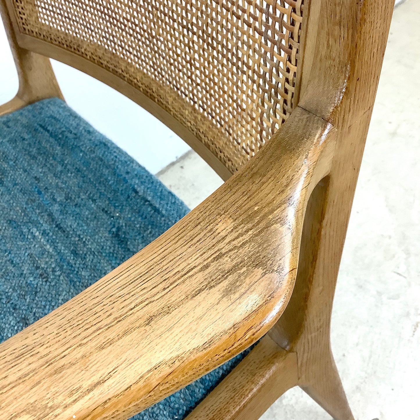 Vintage Mid-Century Cane Back Armchair