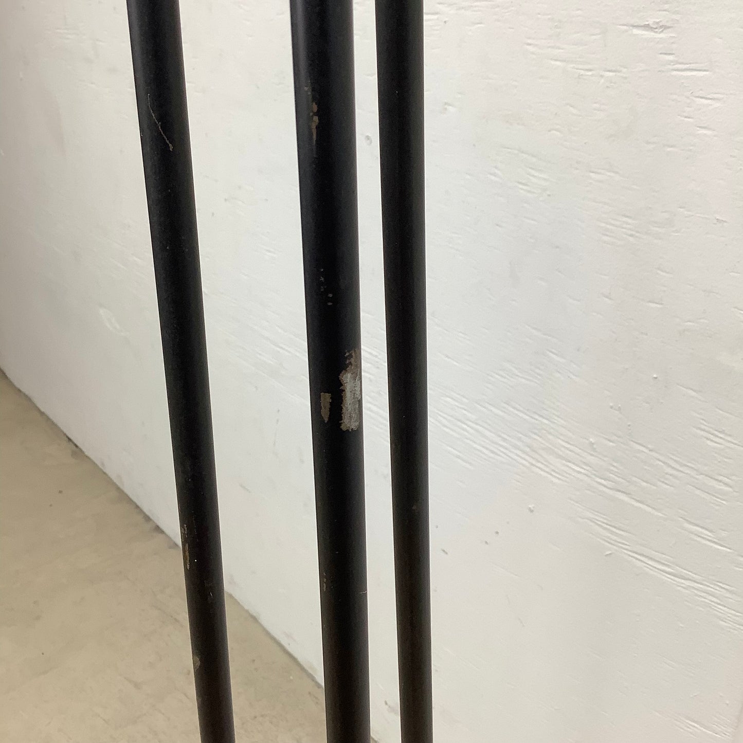 Mid-Century Chrome Floor Lamp With Zebra Style Shade