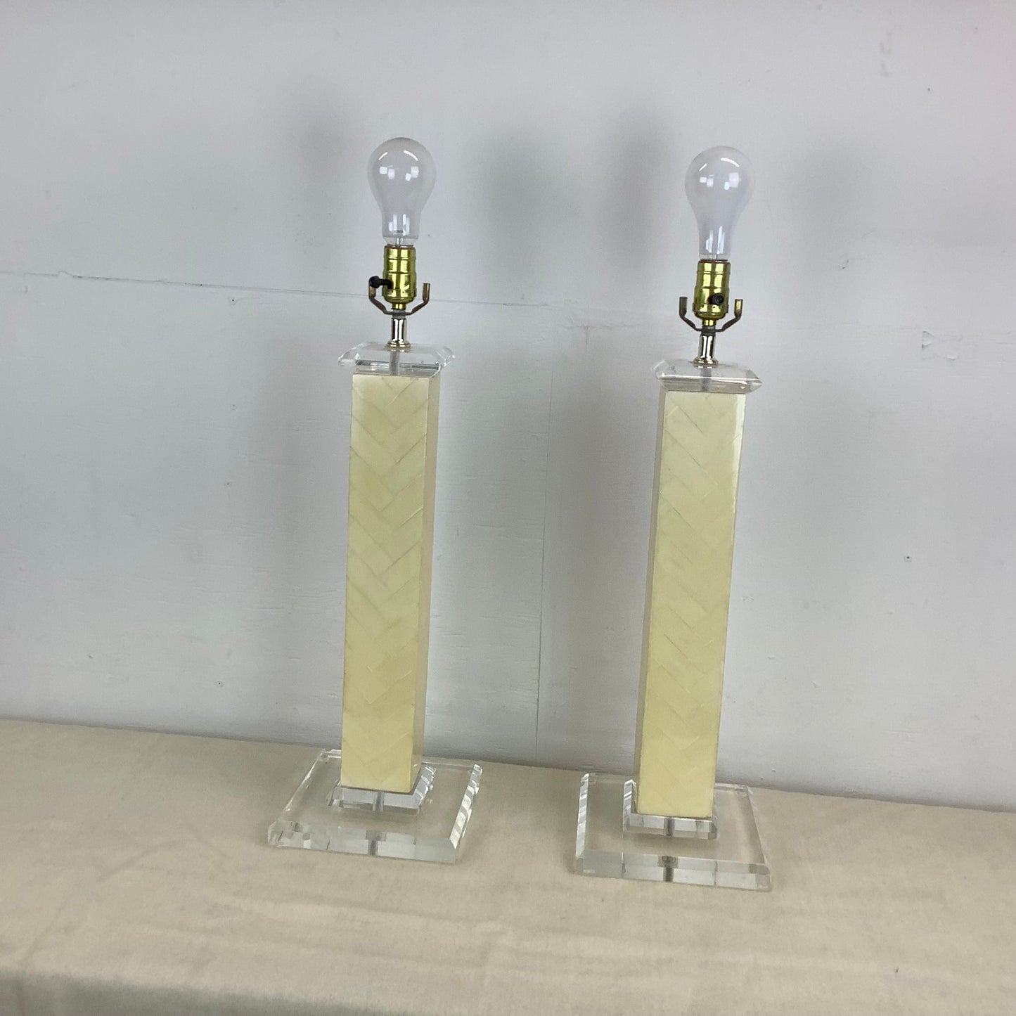 Mid-Century Karl Springer Style Table Lamps- a Pair