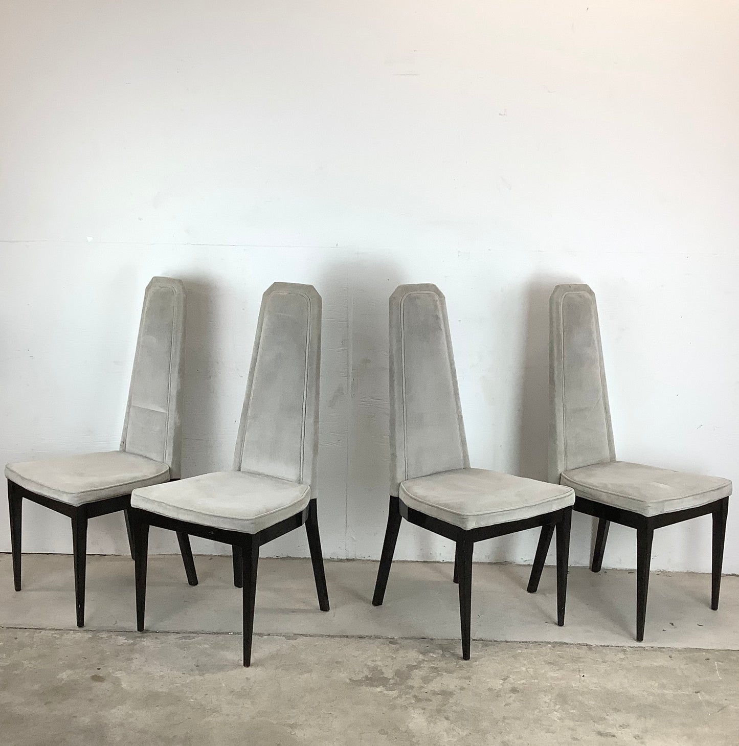 Mid-Century High Back Dining Chairs- four