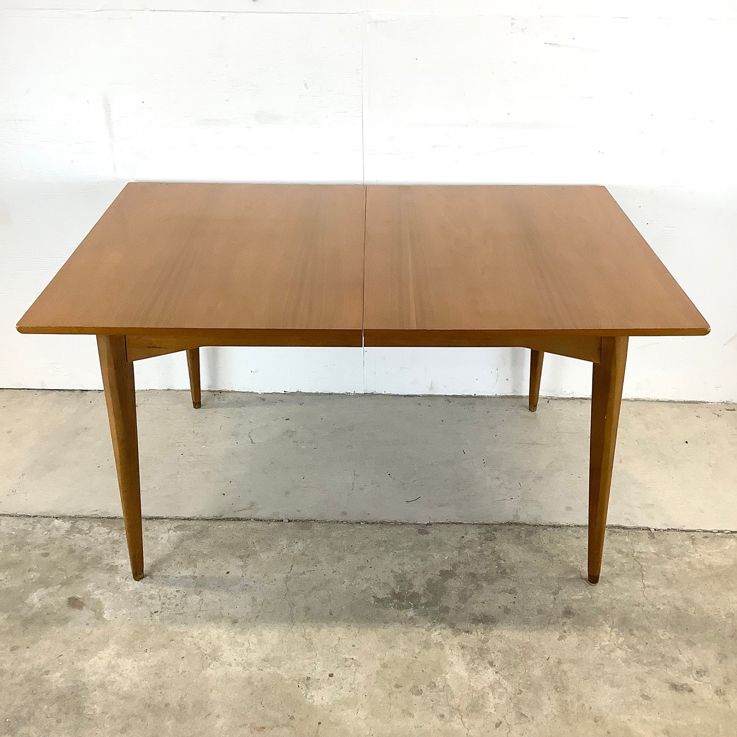 Mid-Century Dining Table With One Leaf