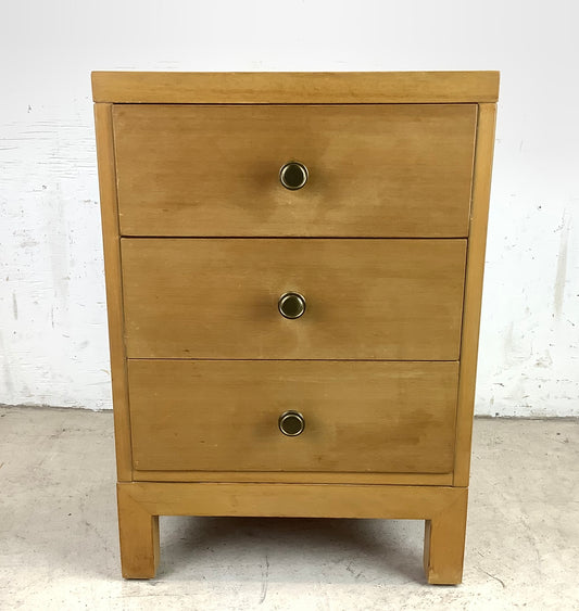 T.H. Robsjohn Gibbing Three Drawer Nightstand by Widdicomb