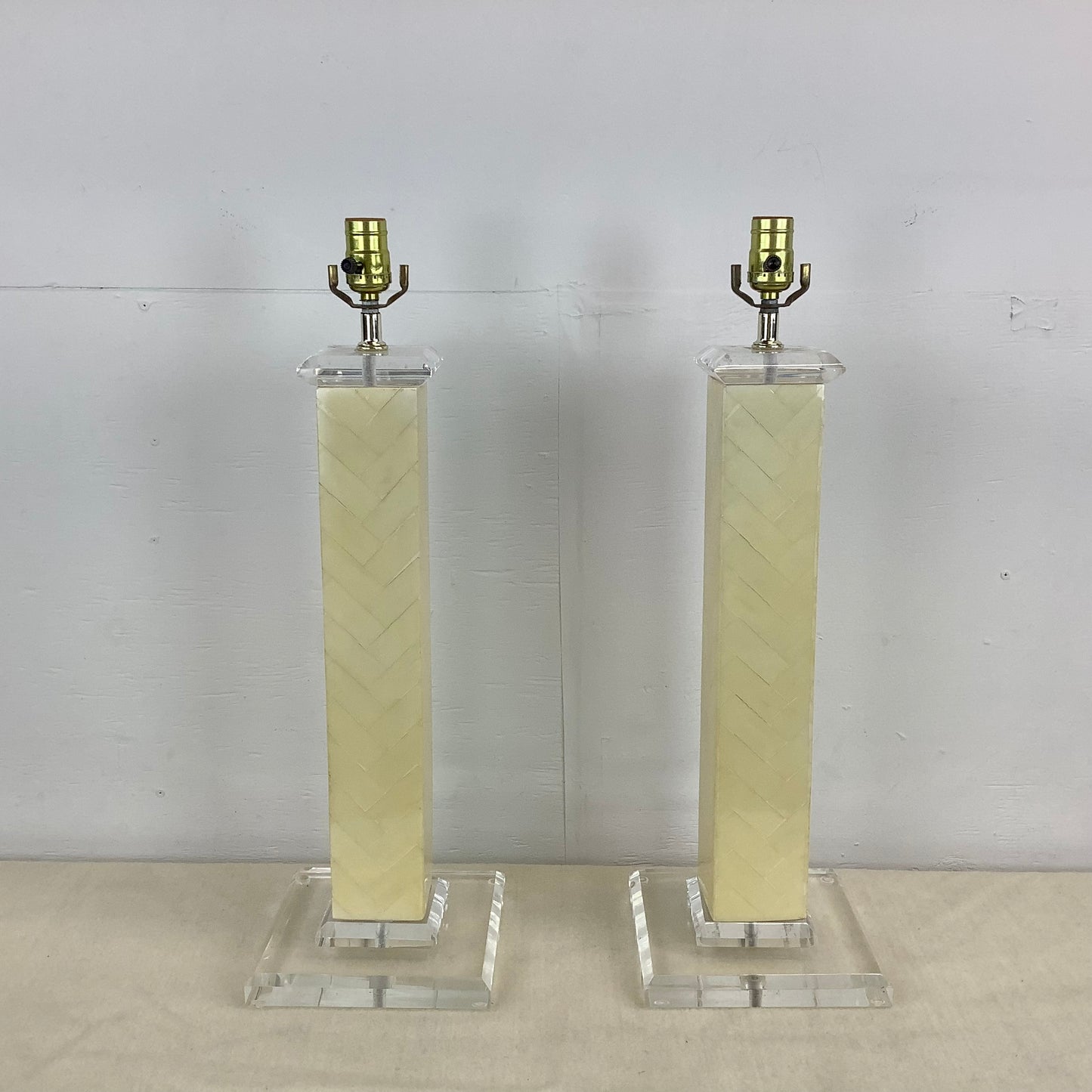 Mid-Century Karl Springer Style Table Lamps- a Pair