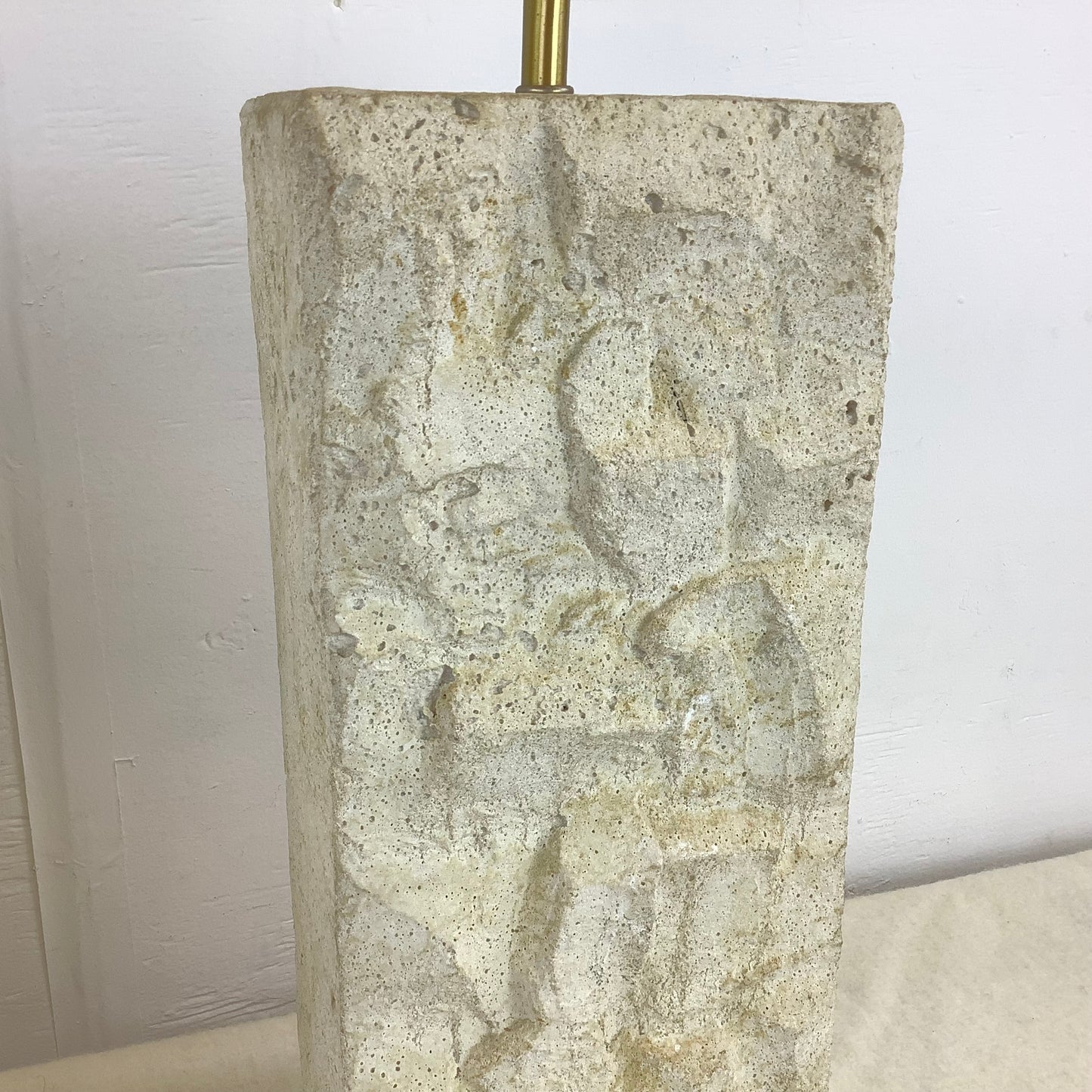 Pair Vintage Modern Concrete Table Lamps