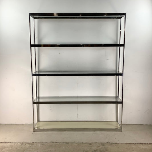 Chrome Mid-Century Etagere With Five Shelves