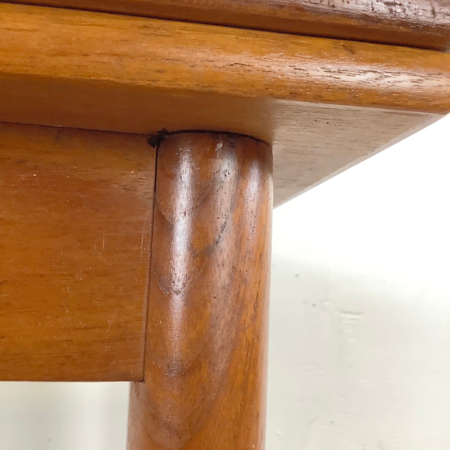 Petite Vintage Teak Dining Table With Leaves