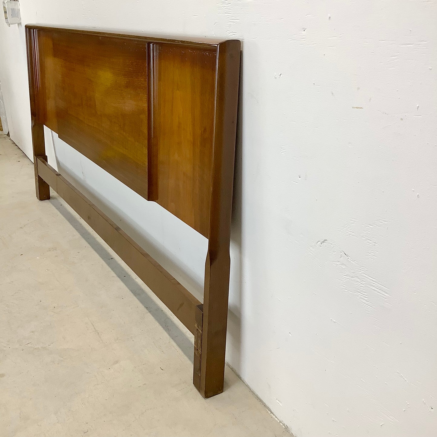 Impressive Mid-Century Walnut Headboard- King