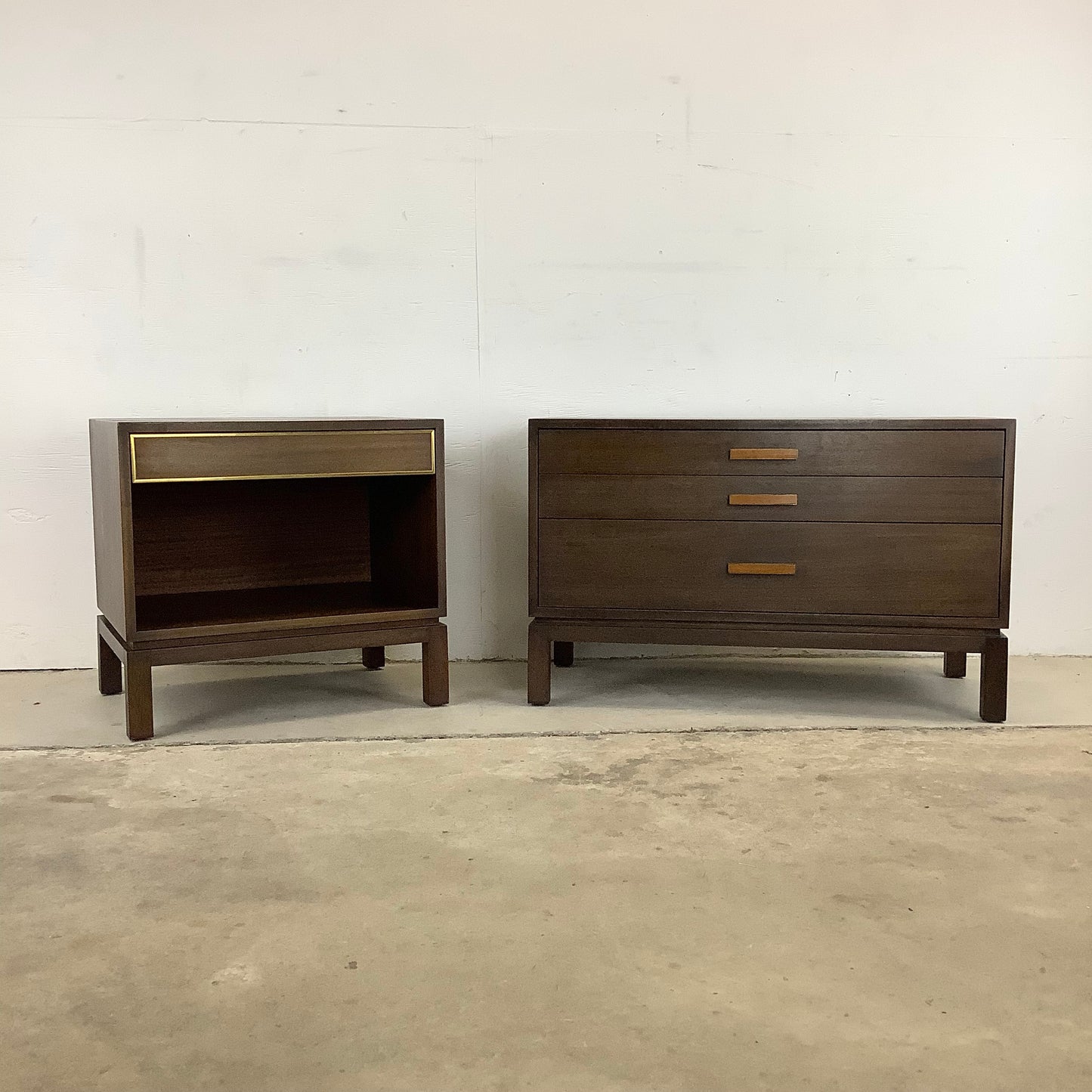 Signed Set of Two Harvey Probber Bedside Tables- Nightstand & End Table