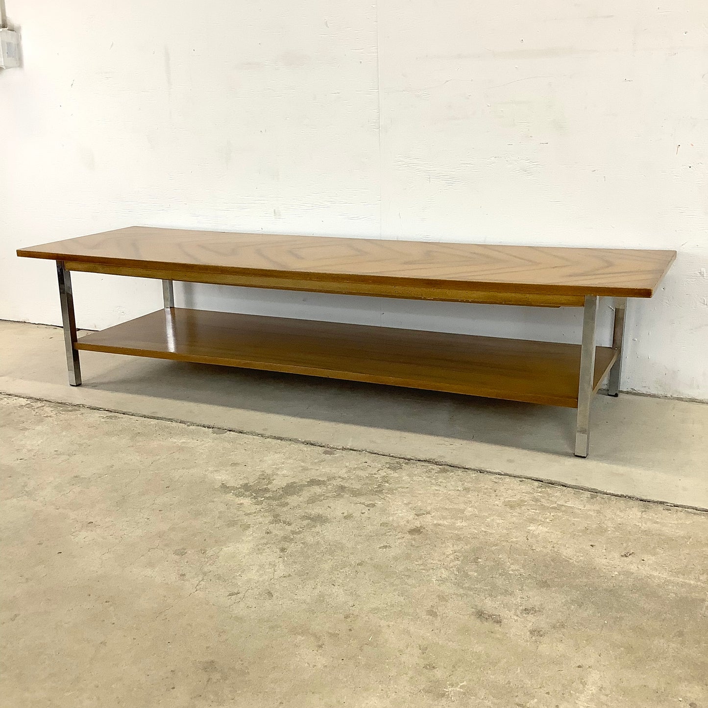 Long Mid-Century Two Tier Coffee Table