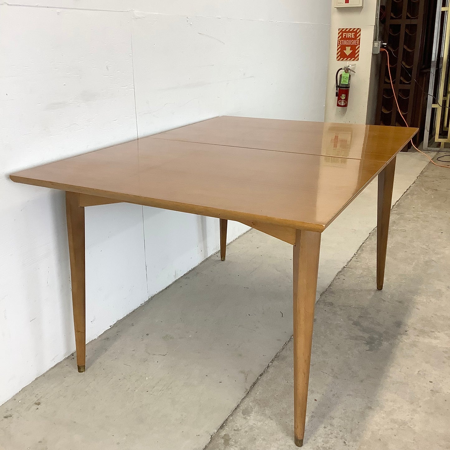 Mid-Century Dining Table With One Leaf