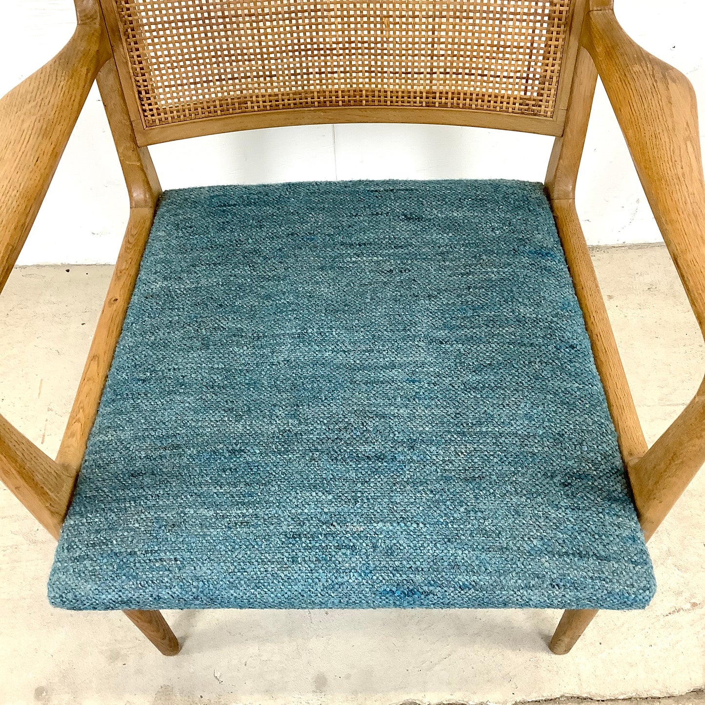 Vintage Mid-Century Cane Back Armchair