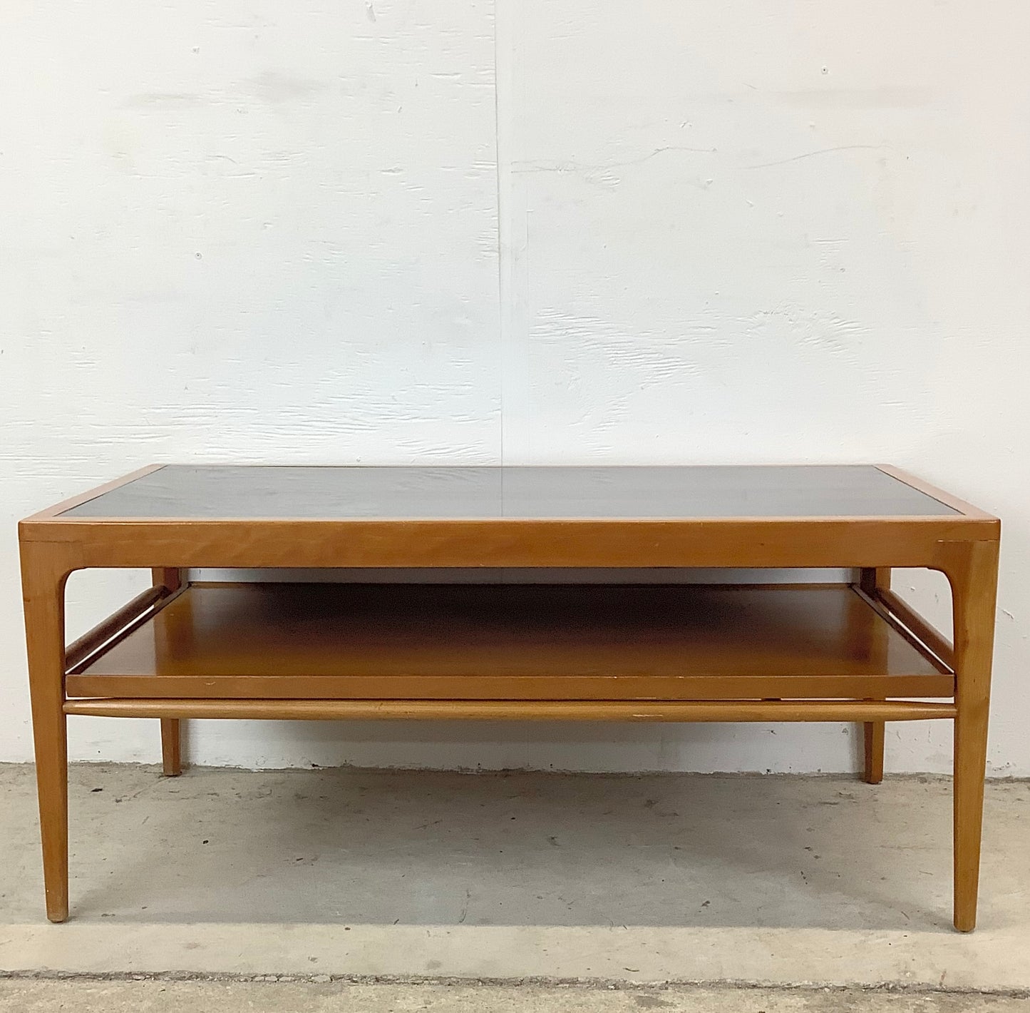 Vintage Modern Coffee Table With Pull Out Shelf