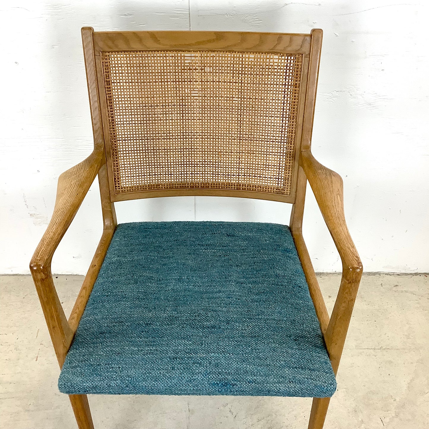 Vintage Mid-Century Cane Back Armchair