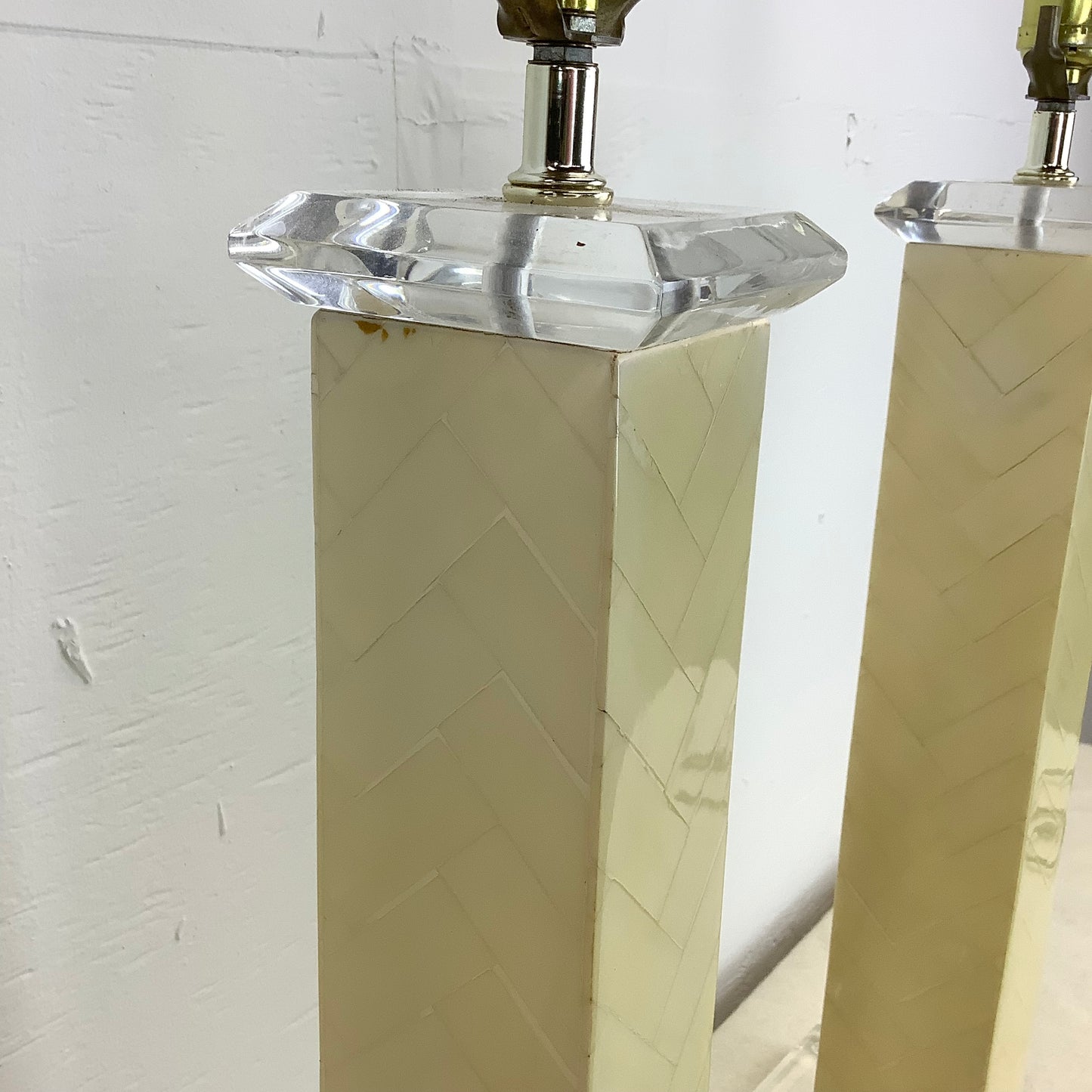 Mid-Century Karl Springer Style Table Lamps- a Pair