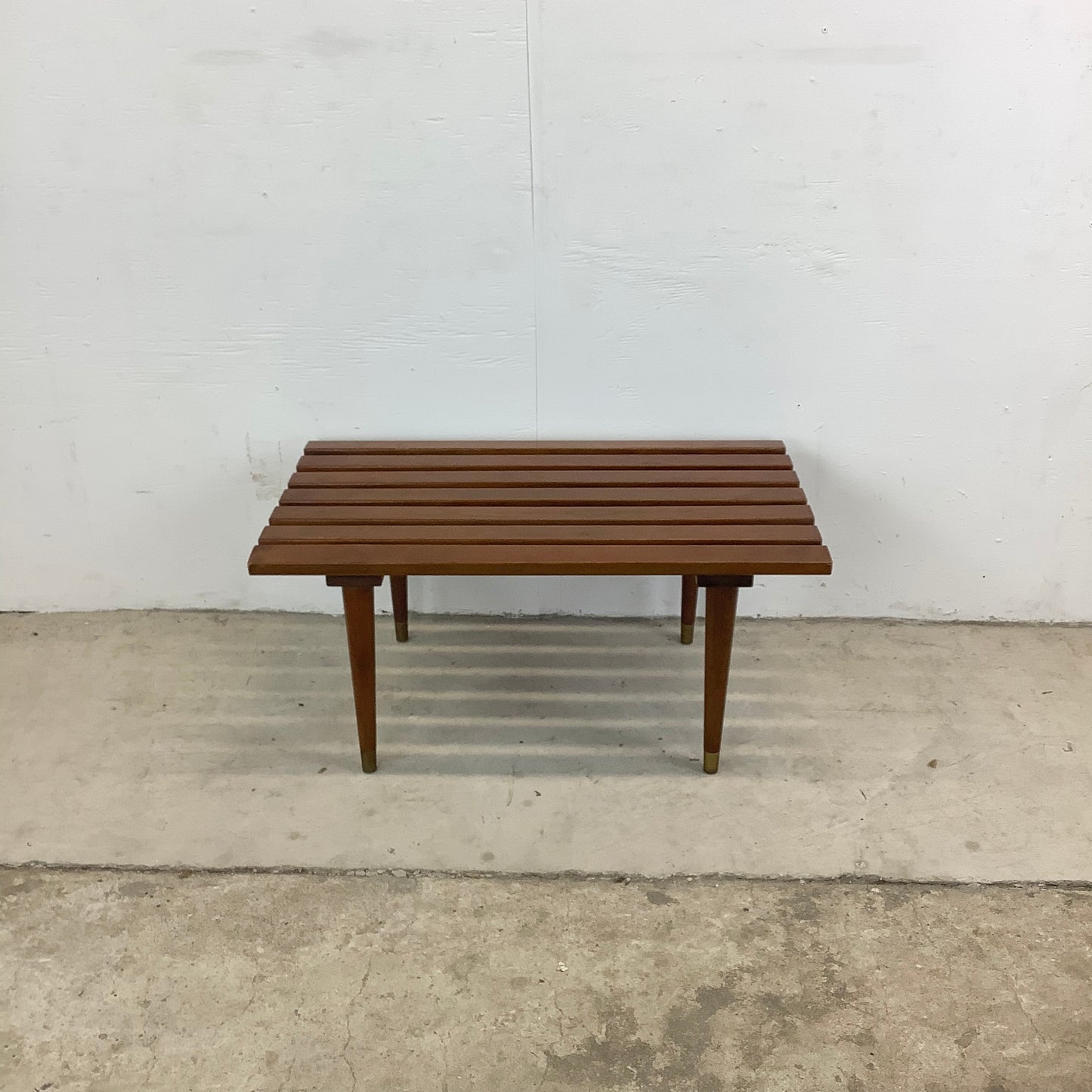 Mid-Century Slat Bench or Coffee Table