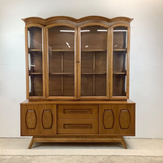 Mid-Century Sliding Front Sideboard w/ China Cabinet