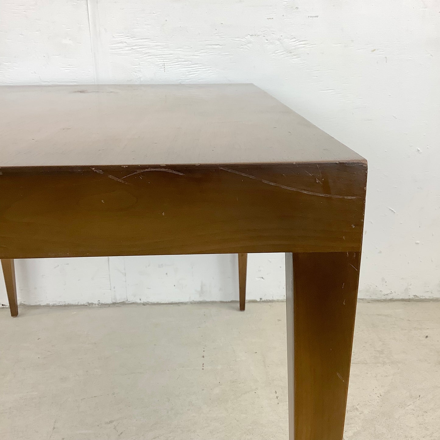 Mid-Century Tall Wooden End Table