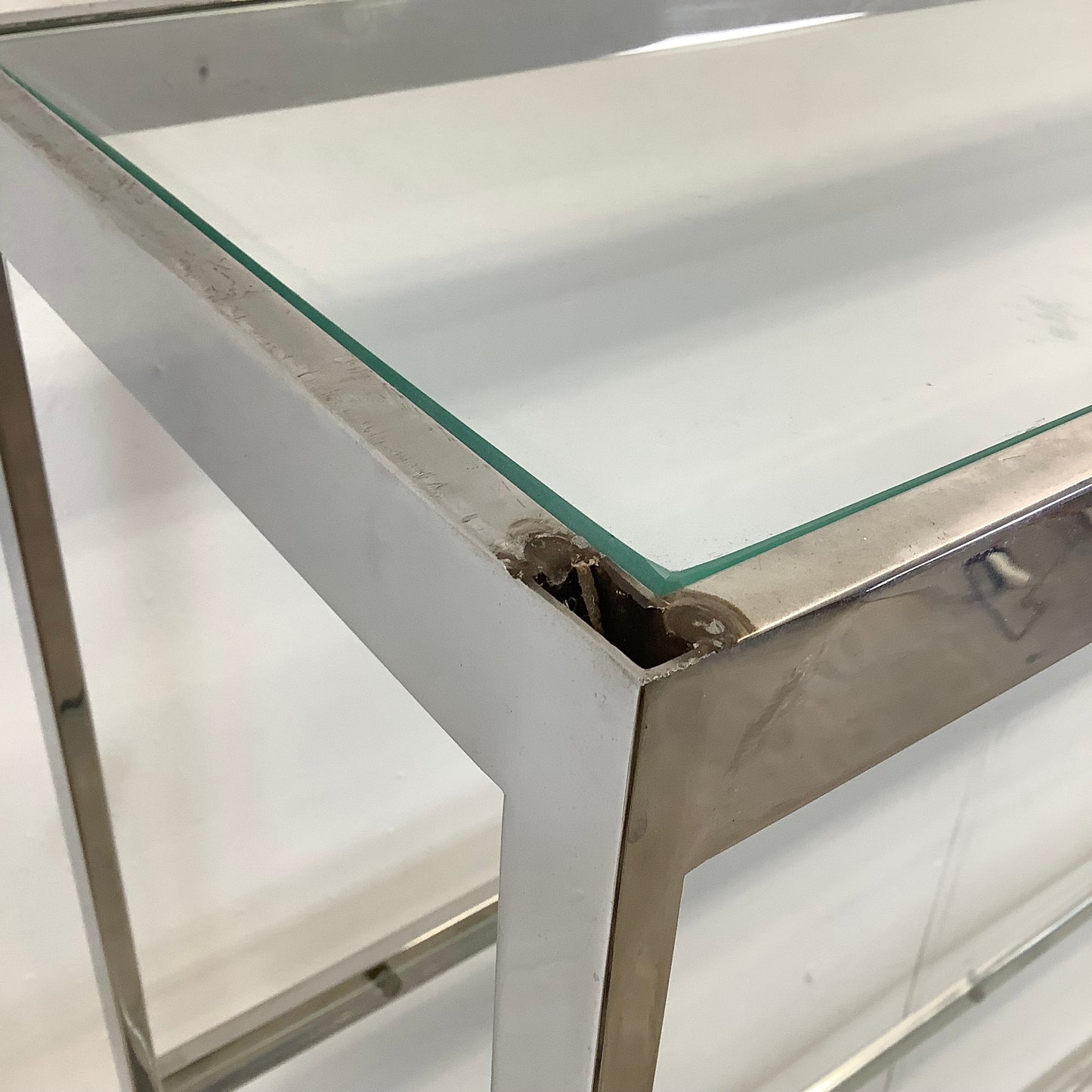 Chrome Mid-Century Etagere With Five Shelves
