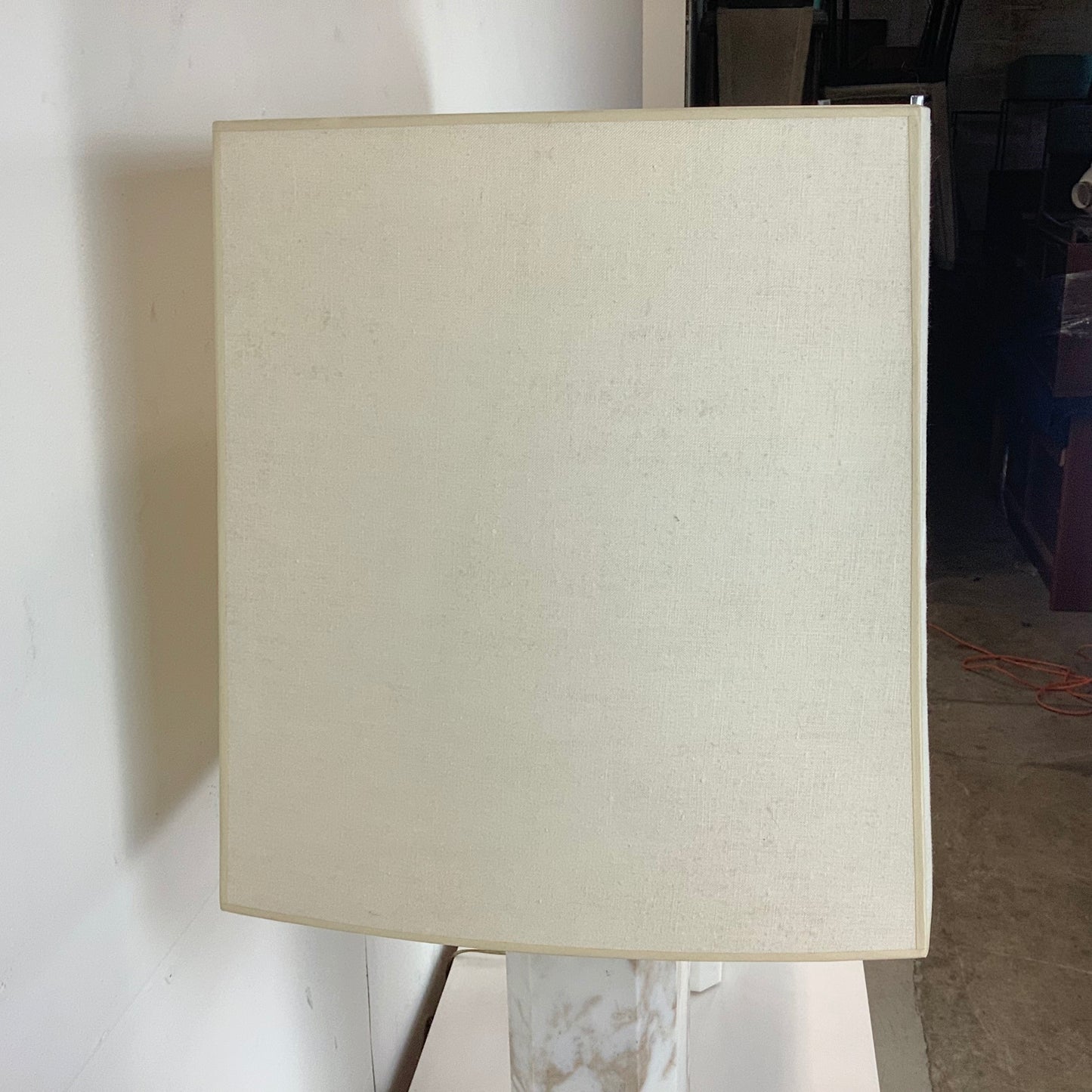 Pair Mid-Century Marble Table Lamps