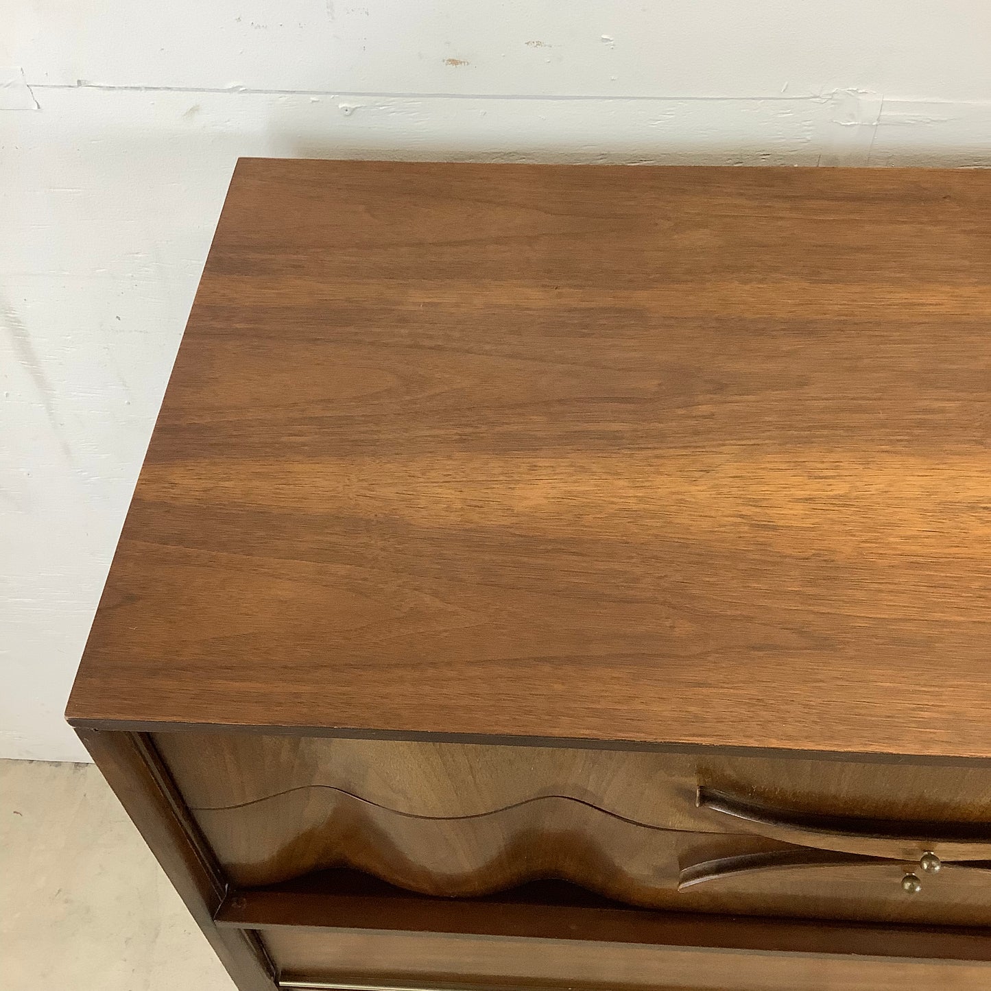 Mid-Century Walnut Highboy Dresser from Bassett