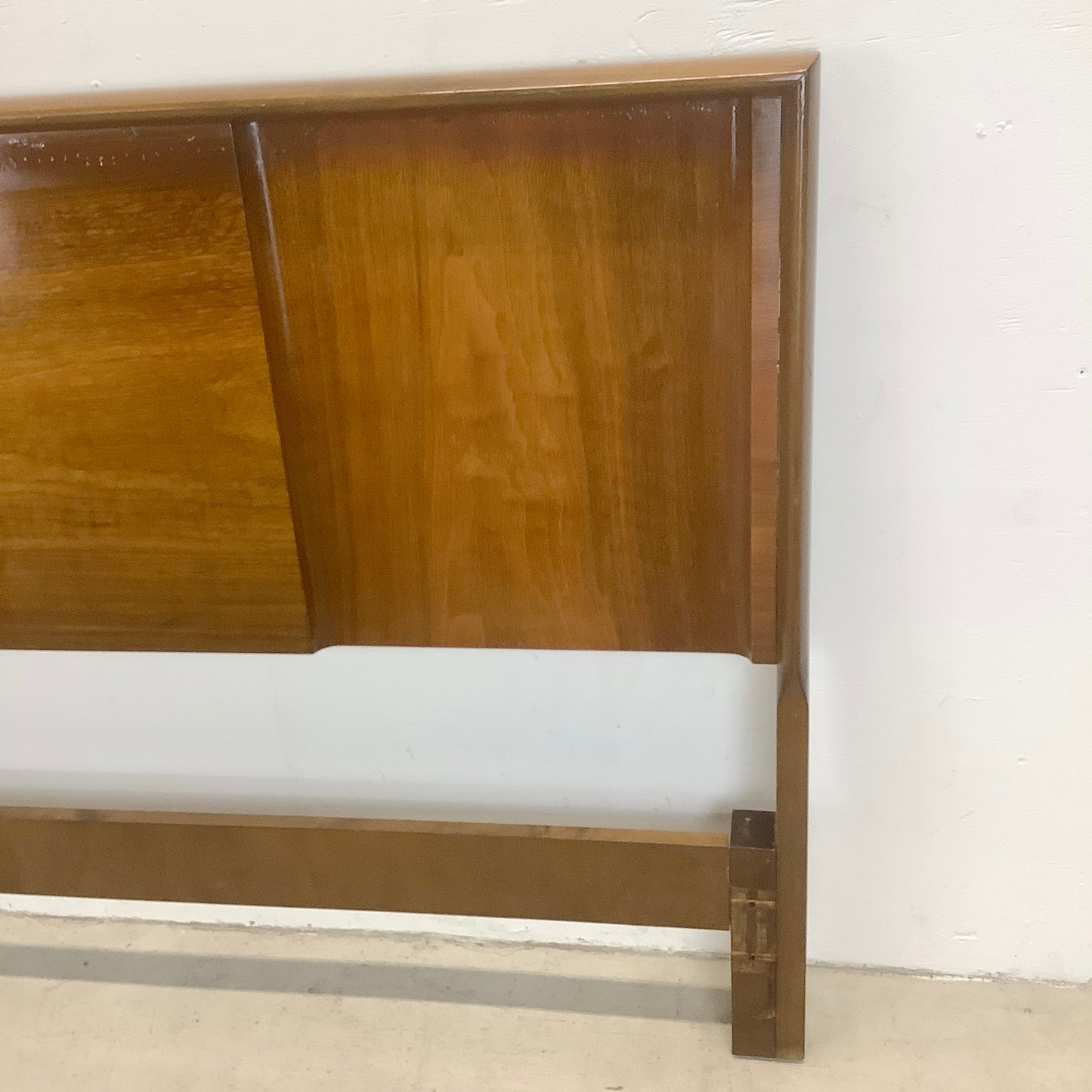 Impressive Mid-Century Walnut Headboard- King