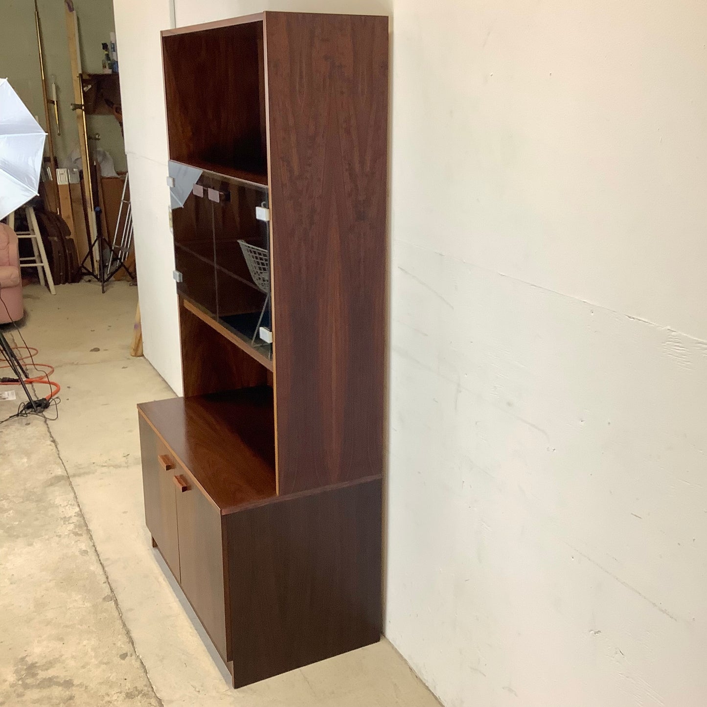 Scandinavian Modern Rosewood Bar Cabinet or Bookshelf