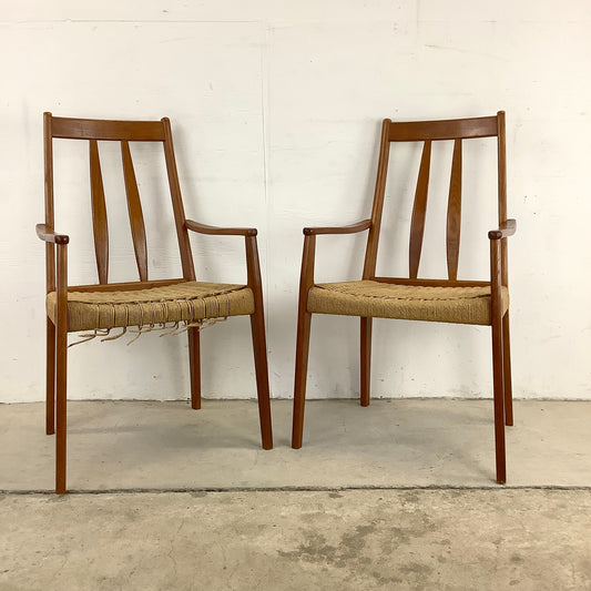 Pair of Scandinavian Modern Teak Dining Chairs