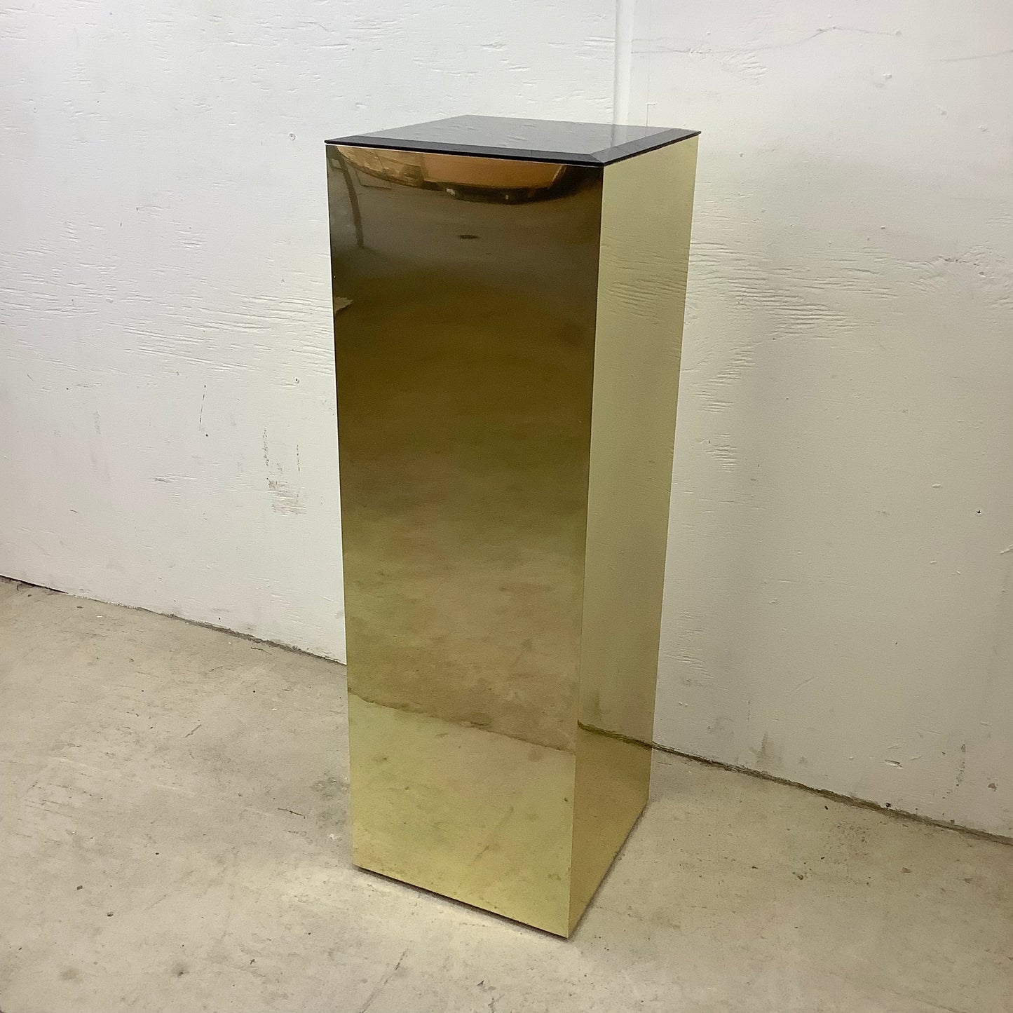 Vintage Modern Mirror Top Display Pedestal or Sculpture Display