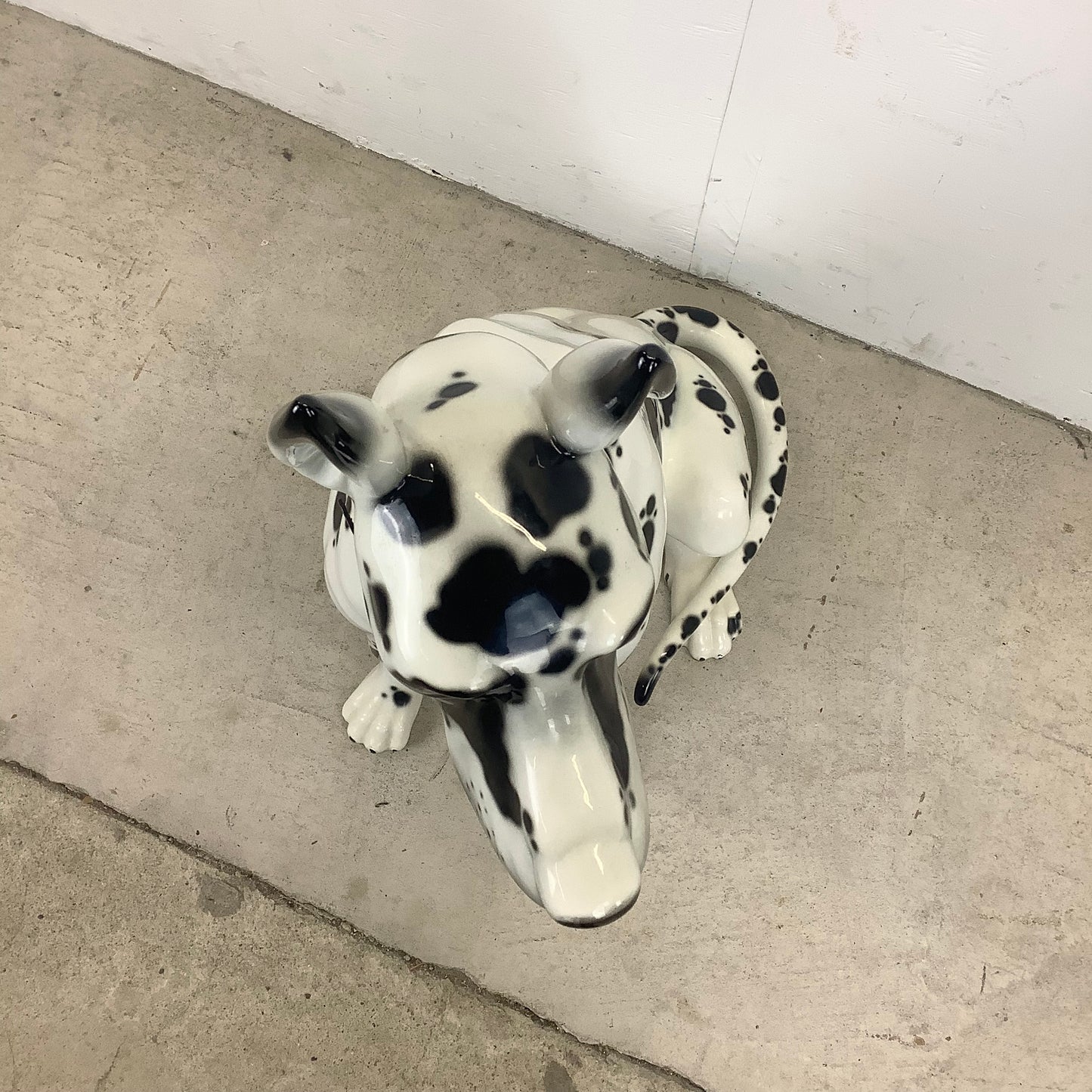 Vintage Hand-Painted Great Dane Dog Ceramic Statue