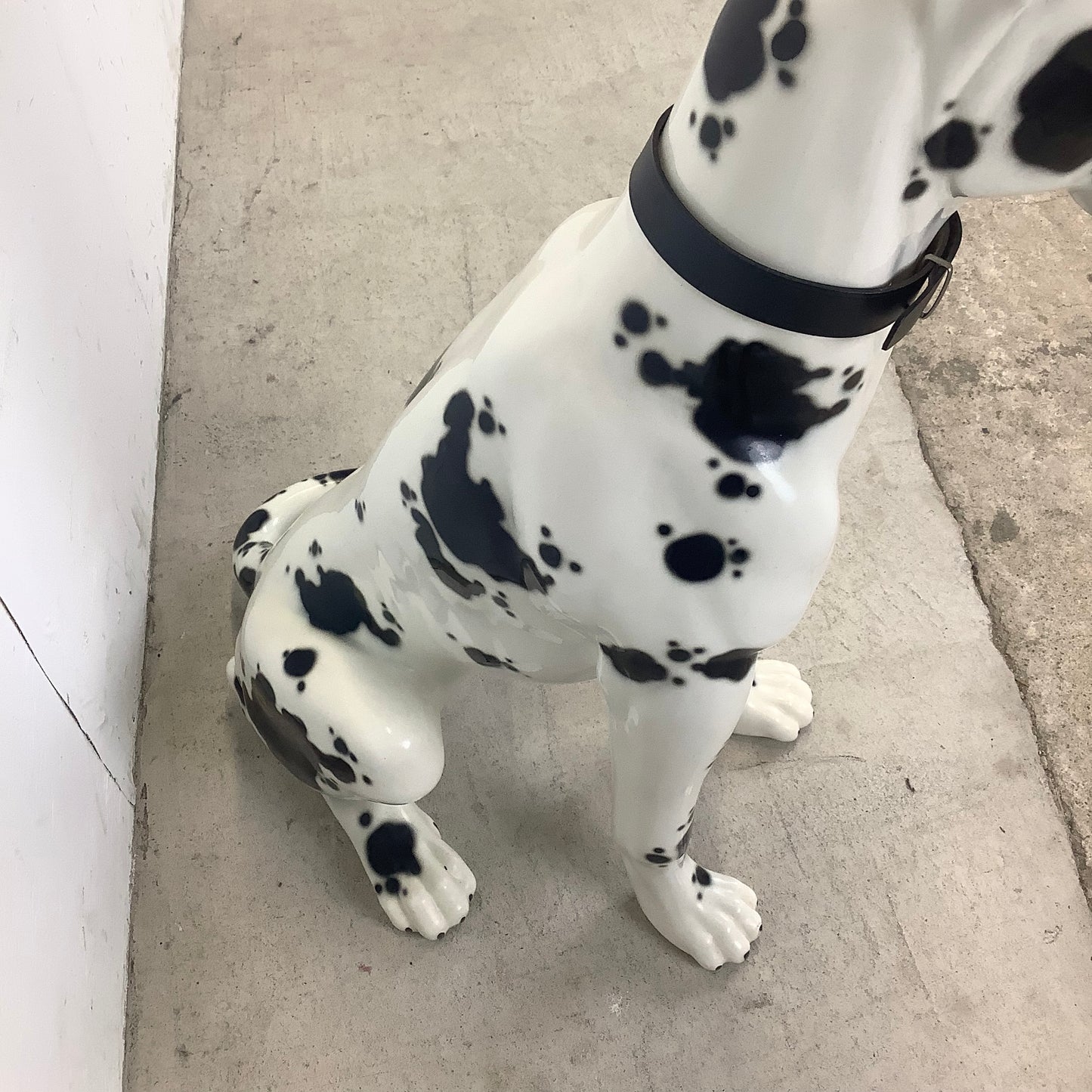 Vintage Hand-Painted Great Dane Dog Ceramic Statue