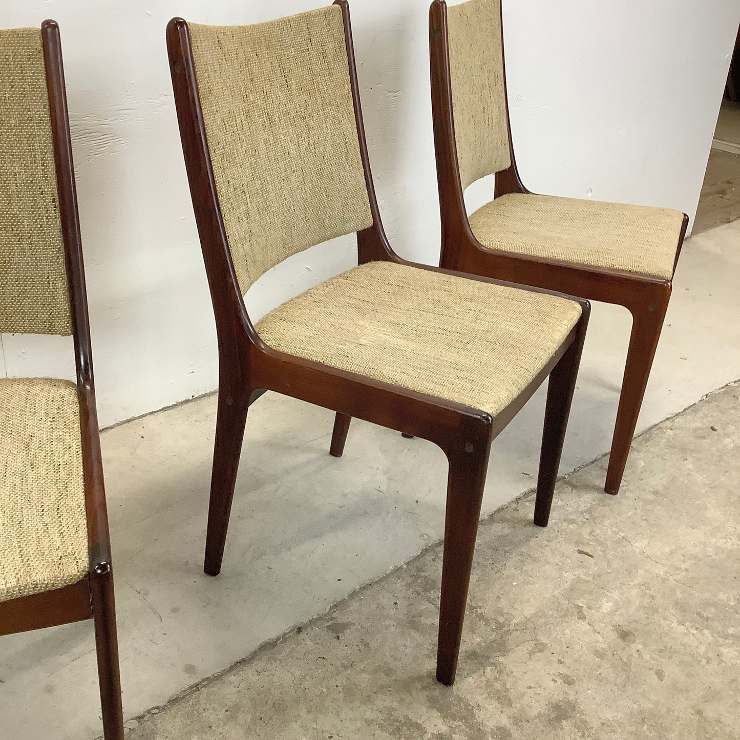 Vintage Modern Rosewood Dining Chairs- Set of Four