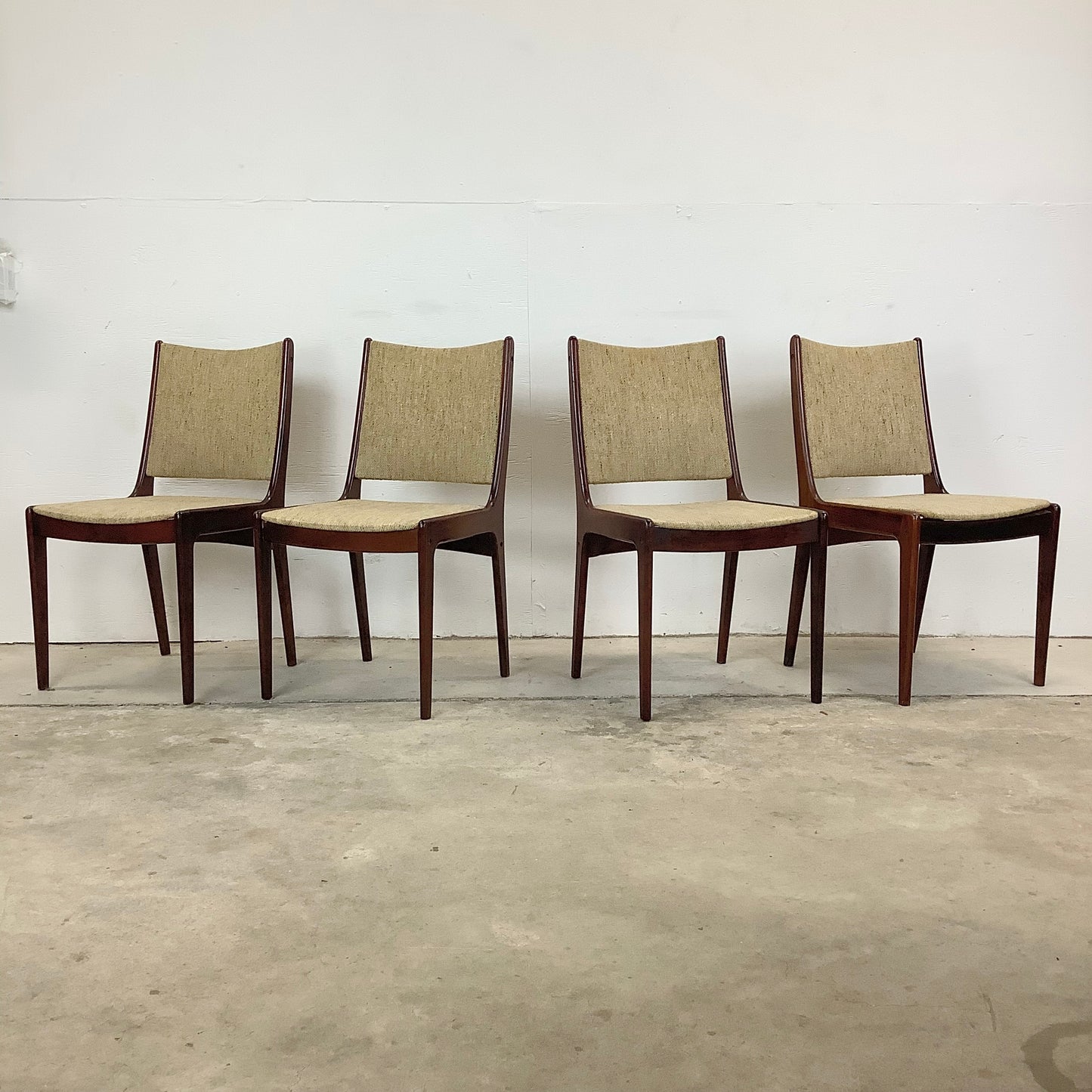 Vintage Modern Rosewood Dining Chairs- Set of Four